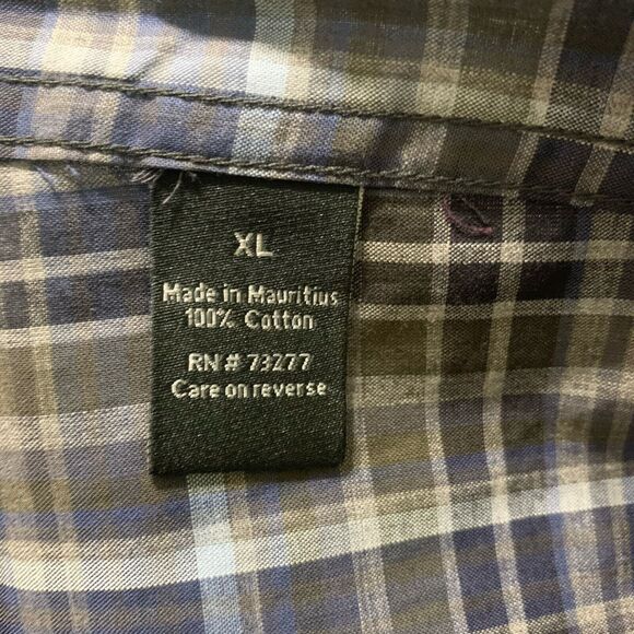 APT 9 Shirt Men XL Button Up Plaid Cotton Casual Corpcore Workwear Office New - Picture 10 of 11